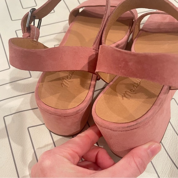 Madewell Pink Leather Block Sandals - Picture 12 of 14